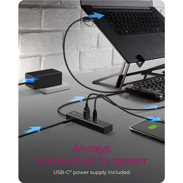 ICY BOX IB-HUB1737-C3 7-Port USB 3.2 Gen 1 Hub