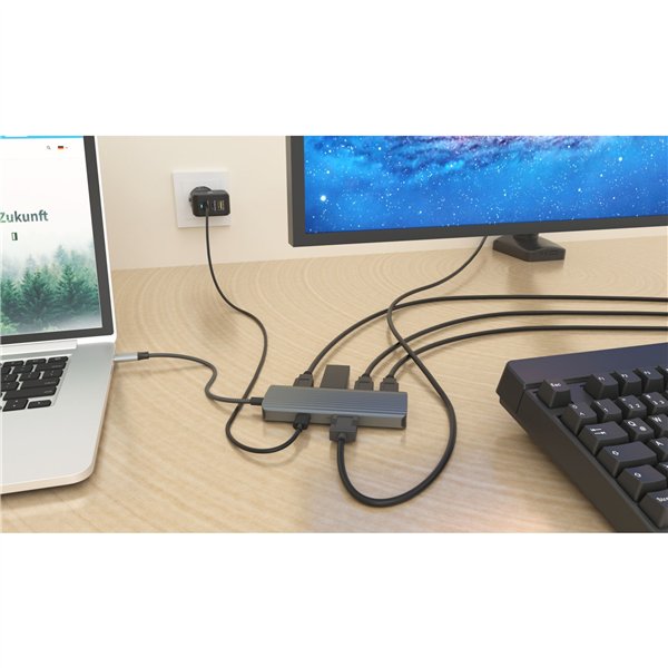 ICY BOX IB-DK4022a-CPD USB tipo C Docking station