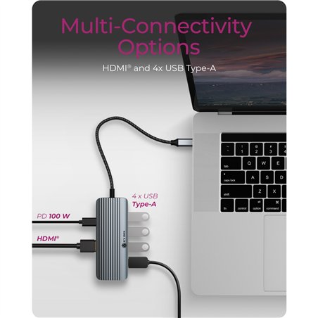 ICY BOX IB-DK4022a-CPD USB tipo C Docking station