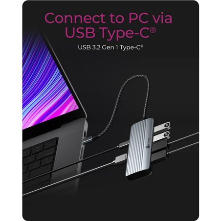 ICY BOX IB-DK4022a-CPD USB tipo C Docking station
