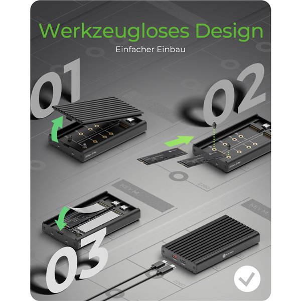 ICY BOX IB-2817M-C32 allogg. funz. raffr. M2 NVMe SSD