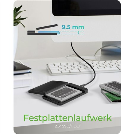 ICY BOX IB-201T-CU31 2,5  SATA HDD/SSD alloggiamento