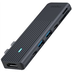 Rapoo USB-C Multiport adatt. 7-in-2, grigio 2