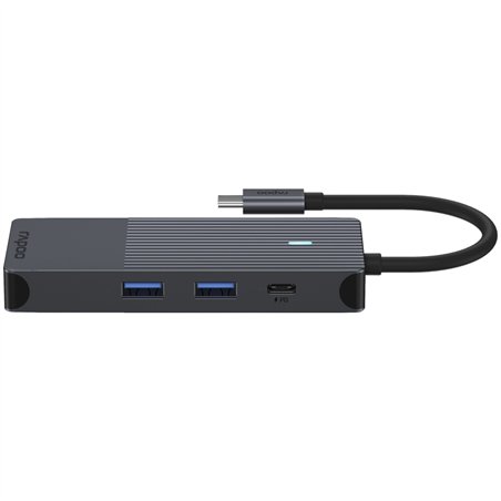 Rapoo USB-C Multiport adatt. 8-in-1, grigio