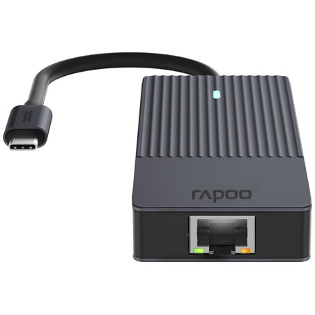 Rapoo USB-C Multiport adatt. 8-in-1, grigio