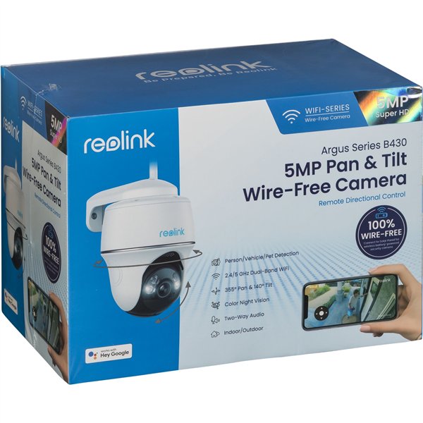 Reolink Argus Series B430 5MP PT Wi-Fi telecamera esterni