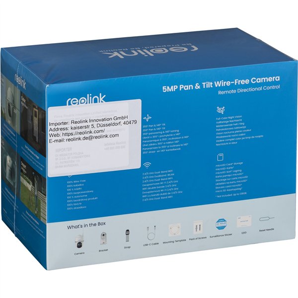 Reolink Argus Series B430 5MP PT Wi-Fi telecamera esterni