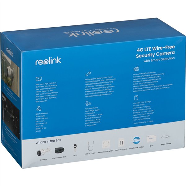 Reolink Go Series G330 4G LTE 4MP telecamera esterni