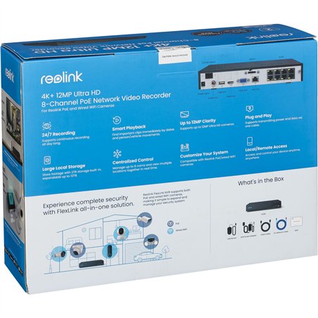 Reolink NVS8 8 canali 2TB HDD PoE NVR