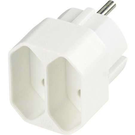 REV Euro-Doppelstecker bianco