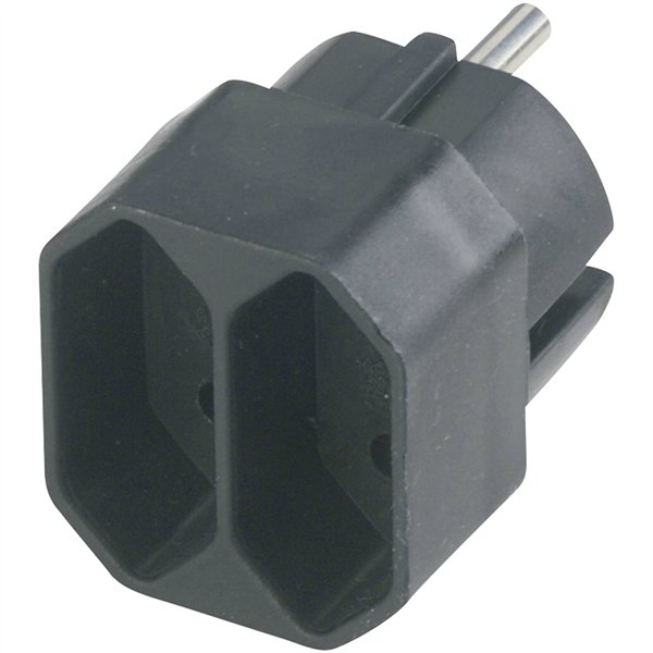 REV spina di transiz. 2 prese nero prese euro