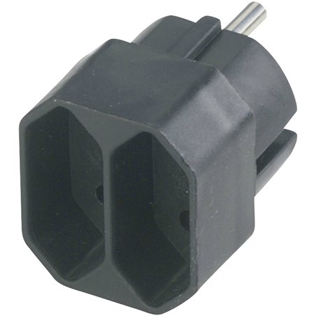 REV spina di transiz. 2 prese nero prese euro