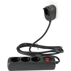 REV Presa multipla 3+1 prese 2m + interrutt. nero  Powersplit