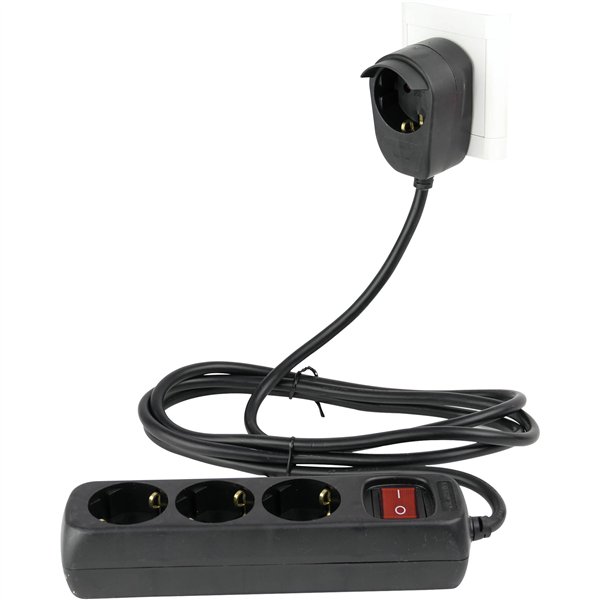 REV Presa multipla 3+1 prese 2m + interrutt. nero  Powersplit