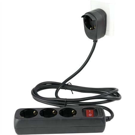 REV Presa multipla 3+1 prese 2m + interrutt. nero  Powersplit