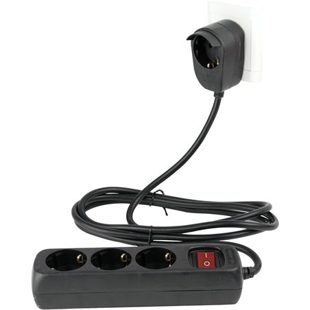 REV Presa multipla 3+1 prese 5m + interrutt. nero  Powersplit