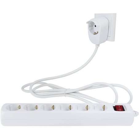 REV Presa multipla 6+1 prese 5m + interr. bianco Powersplit