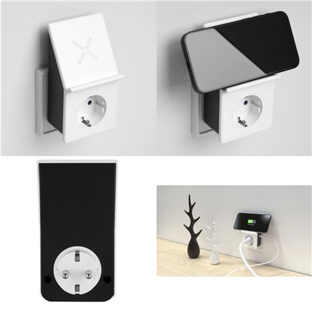 REV USB adatt.ricar.con caricab. wireless + 1x presa