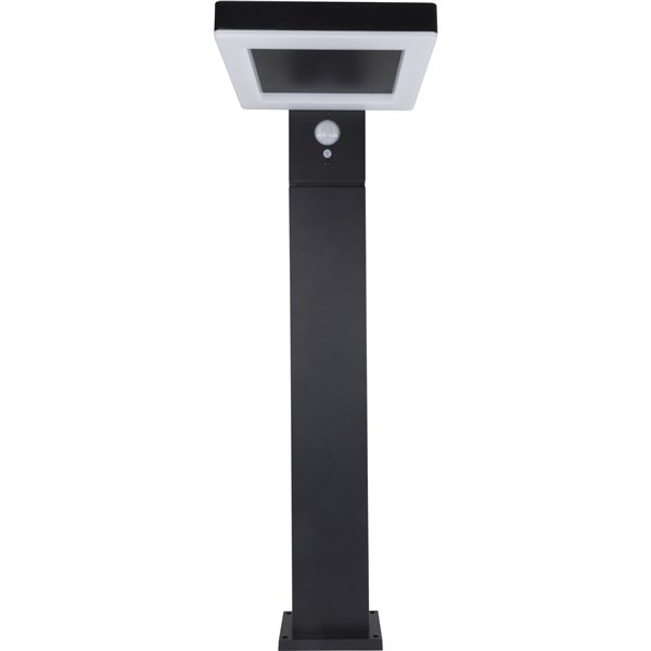 REV LED lampada da terra solare quadrata nero         2023001400