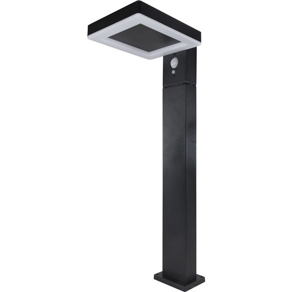 REV LED lampada da terra solare quadrata nero         2023001400