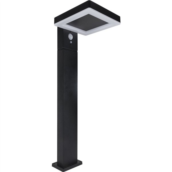 REV LED lampada da terra solare quadrata nero         2023001400