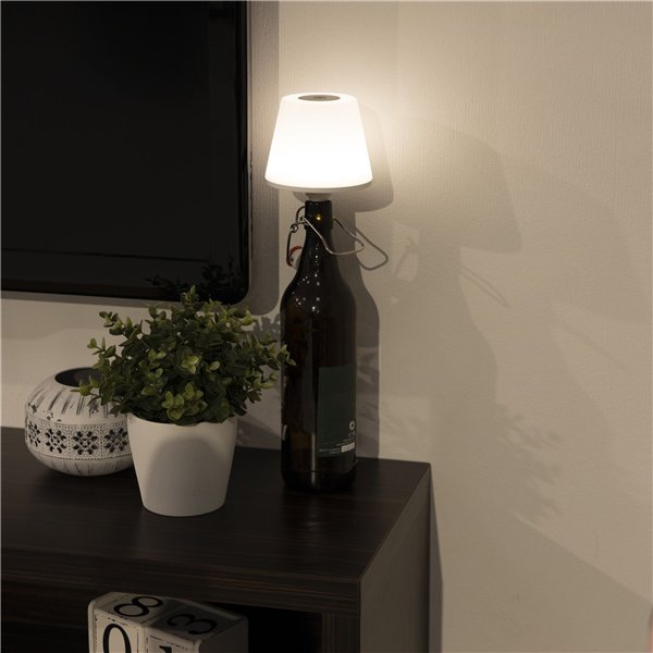 REV LED lampada bottiglia con batt. Lamprusco bianco/caldo