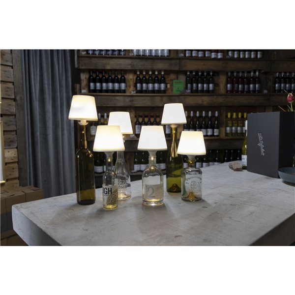REV LED lampada bottiglia con batt. Lamprusco bianco/caldo