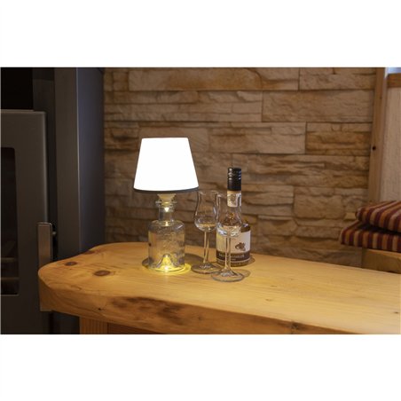 REV LED lampada bottiglia con batt. Lamprusco bianco caldo&RGB