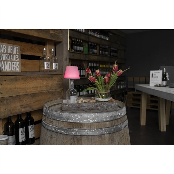 REV LED lampada bottiglia con batt. Lamprusco bianco caldo&RGB