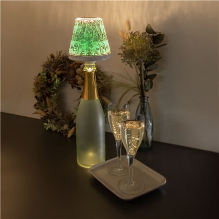 REV LED lampada a bott.con batt. Lamprusco Cristal RGBW