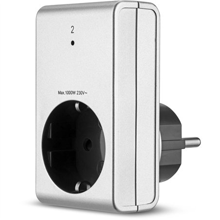 REV RC Plug Socket Set silver 3+1 3x1000W           0085010703