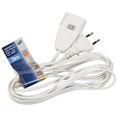 REV prolunga presa euro 3,0 m bianco