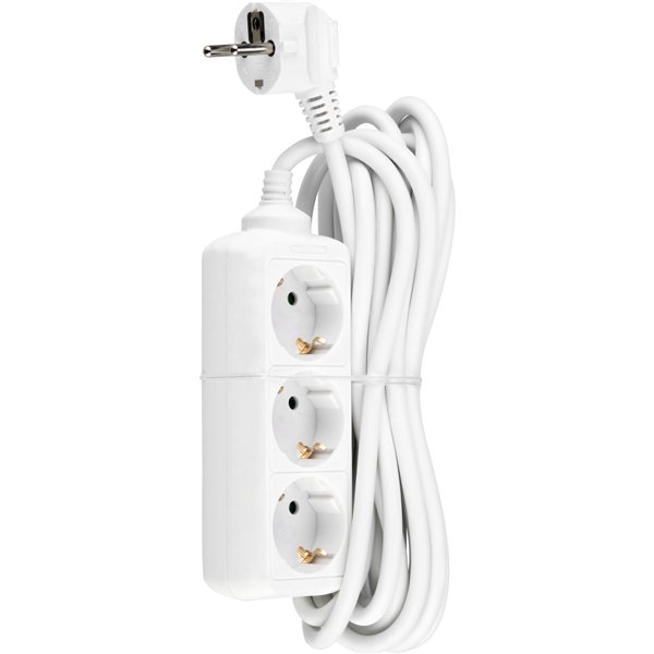 REV Presa multipla 3 ingressi standard 5m bianco