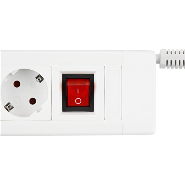 REV Presa multipla 6 prese 2,4m Supraline con interrutt. bianco