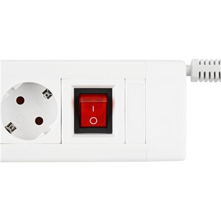 REV Presa multipla 6 prese 2,4m Supraline con interrutt. bianco