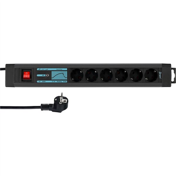 REV outlet Strip 6-fold 3m Supraguard  anthracite