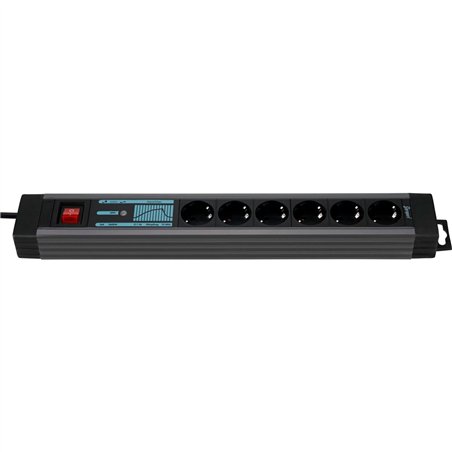 REV outlet Strip 6-fold 3m Supraguard  anthracite