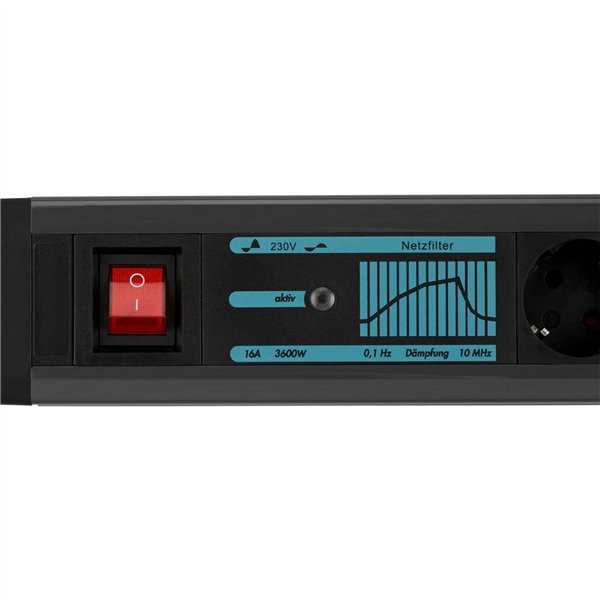 REV outlet Strip 6-fold 3m Supraguard  anthracite