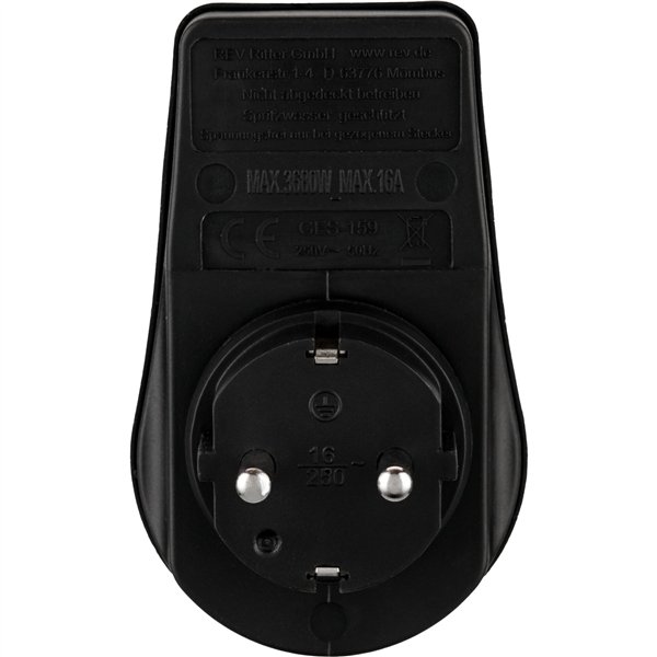 REV adatt. con Interruttore IP44 nero-verde