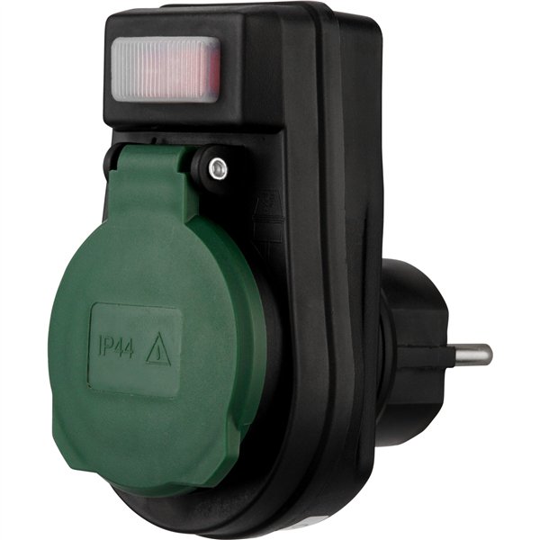 REV adatt. con Interruttore IP44 nero-verde