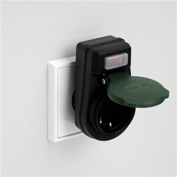 REV adatt. con Interruttore IP44 nero-verde