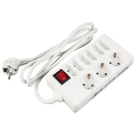 REV Presa da tavolo 9-fold 1,4 m con Interruttore bianco
