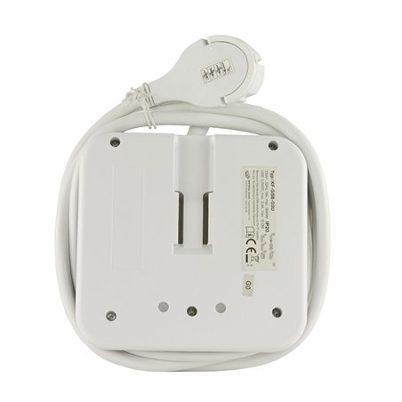 REV PowerQuad 3-fold Presa multipla + 2x USB bian.