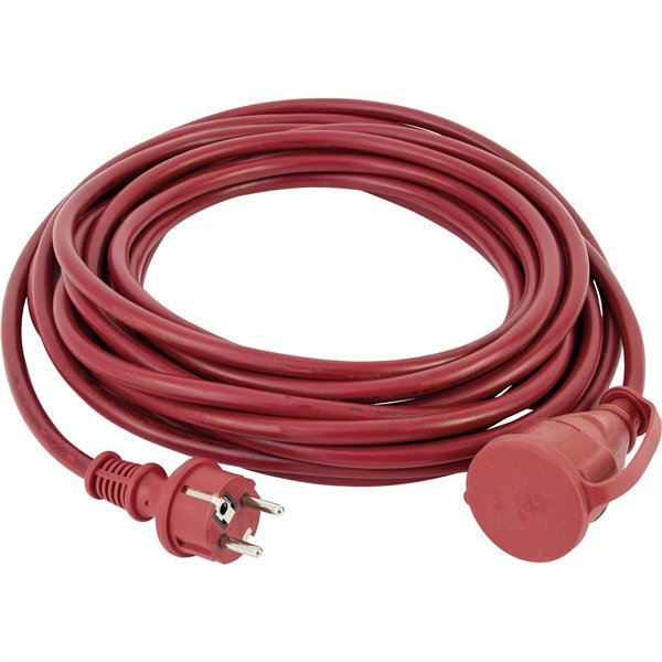 REV prolunga IP44 25m rosso