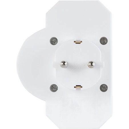 REV Steckdosenadapter 3-fach mit Überspannungsschutz, weiß