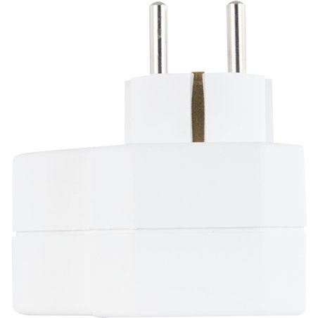 REV Steckdosenadapter 3-fach mit Überspannungsschutz, weiß