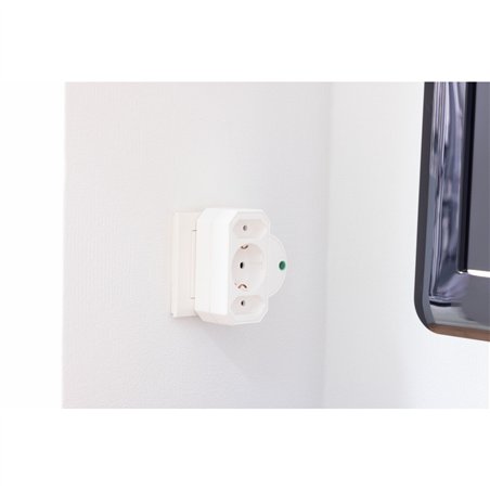 REV Steckdosenadapter 3-fach mit Überspannungsschutz, weiß