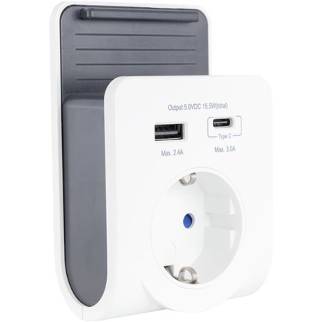 REV USB Ladegerät mit 240V Steck Dose plus USB-A&C     0020770112