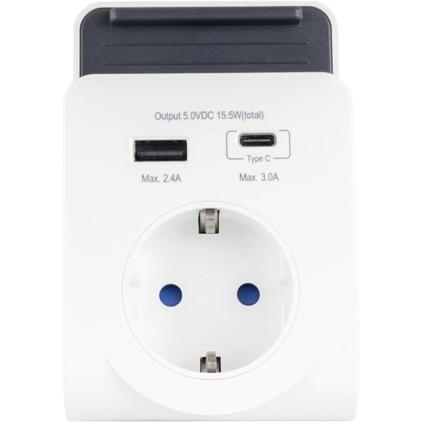 REV USB Ladegerät mit 240V Steck Dose plus USB-A&C     0020770112