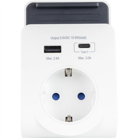 REV USB Ladegerät mit 240V Steck Dose plus USB-A&C     0020770112